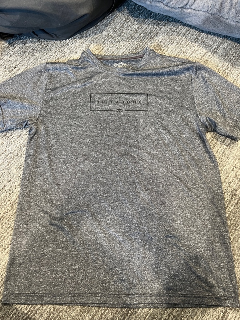 Billabong Gray Heather Short Sleeve Rashguard
